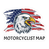 Motorcyclist Map Kiss-Cut Vinyl Decal